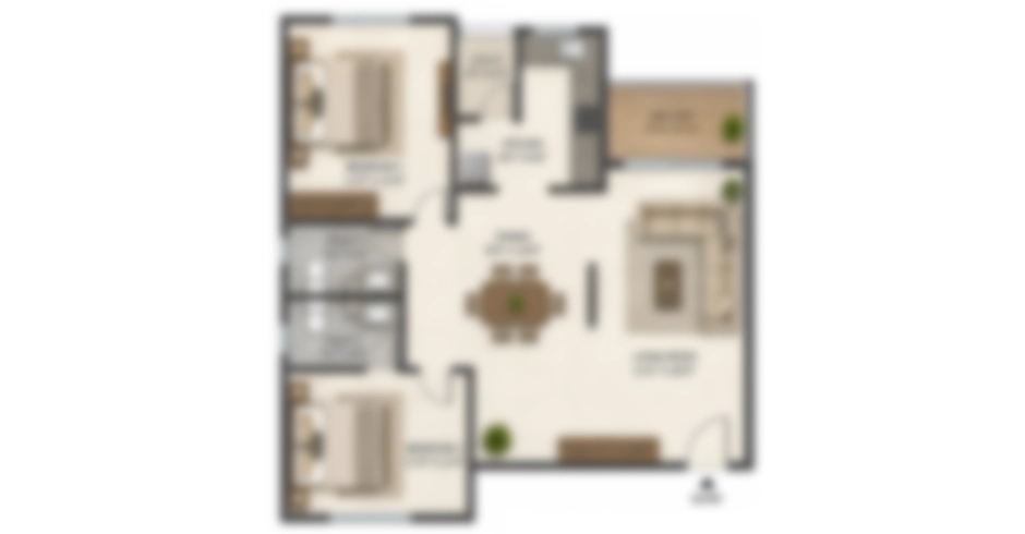 Global Kalyan 2 BHK Floor Plans